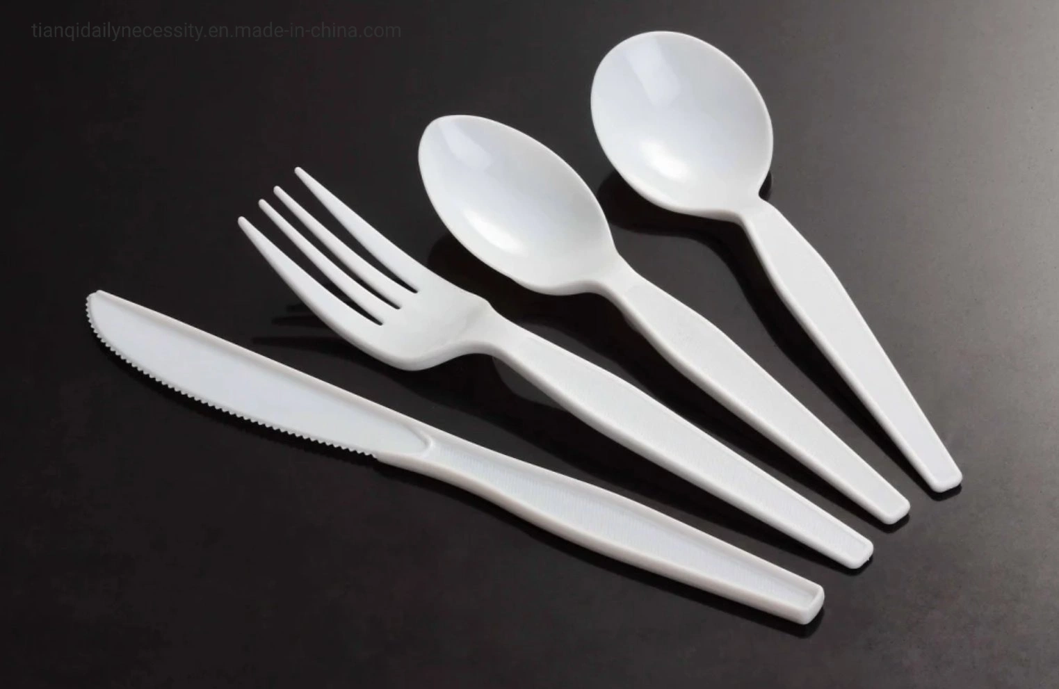 Disposable Plastic Cutlery Spoon Fork and Knife, Plastic Tableware Set