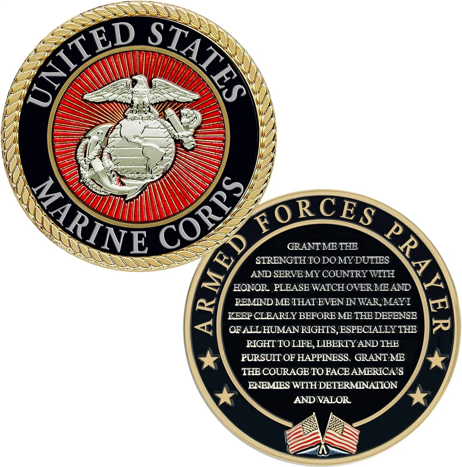 Lecteur Challange US China Wholesale plaqué or Marine militaire 3D Logo Metal Crafts USA Hot Selling conception personnalisée police d'émail Médaille souvenir de l'emblème