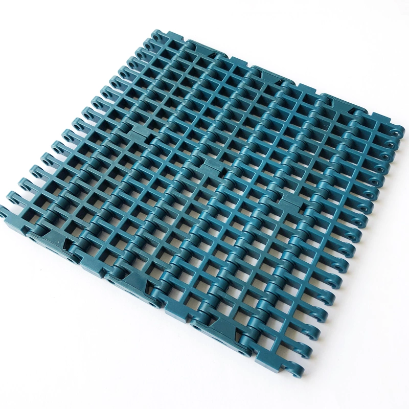 Banda transportadora modular de plástico con Positrack 1000 moldeada a medida