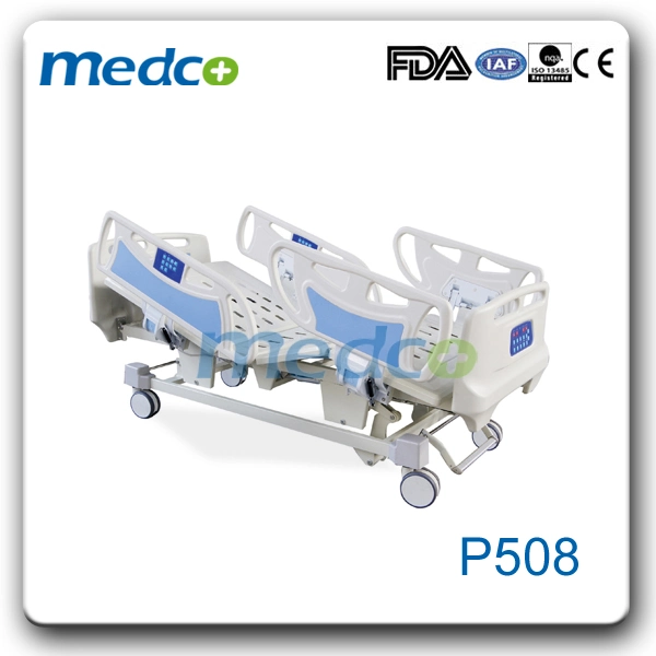 Hospital Furniture, Five Functions ICU Adjustable Electric Nursing Hospital Bed with Ce& ISO