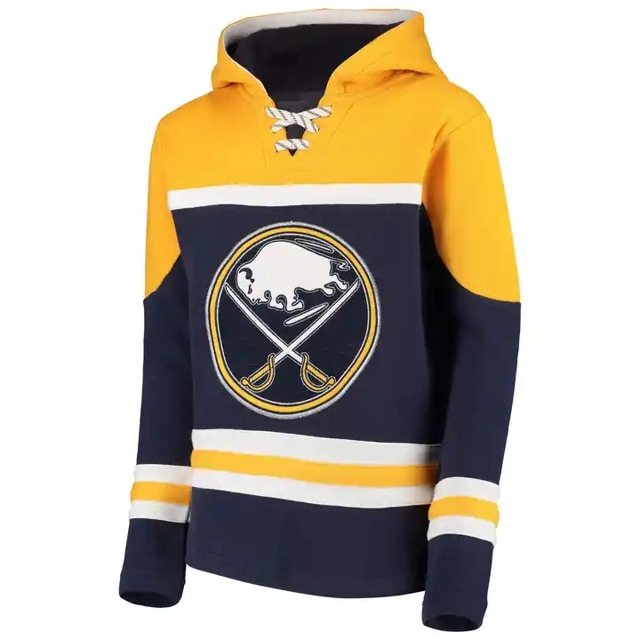 Custom Blank Hockey Hoodie Jerseys Sublimated Embroidery Logo Hockey Sweatshirt Hoodies Player Lacer Pullover Pullover Casual Hoodie