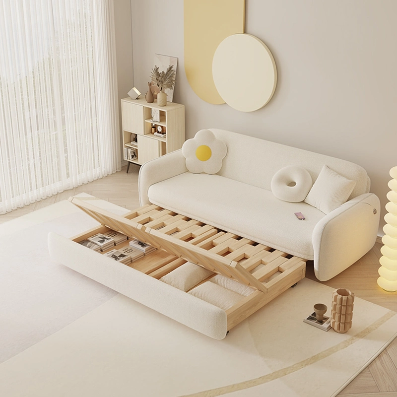 أثاث غرفة المعيشة في مكتب العائلة الحديثة سرير أريكة قابل للتحويل مع تخزين قابل للطي أريكة سرير قابلة للطي سرير خشبي