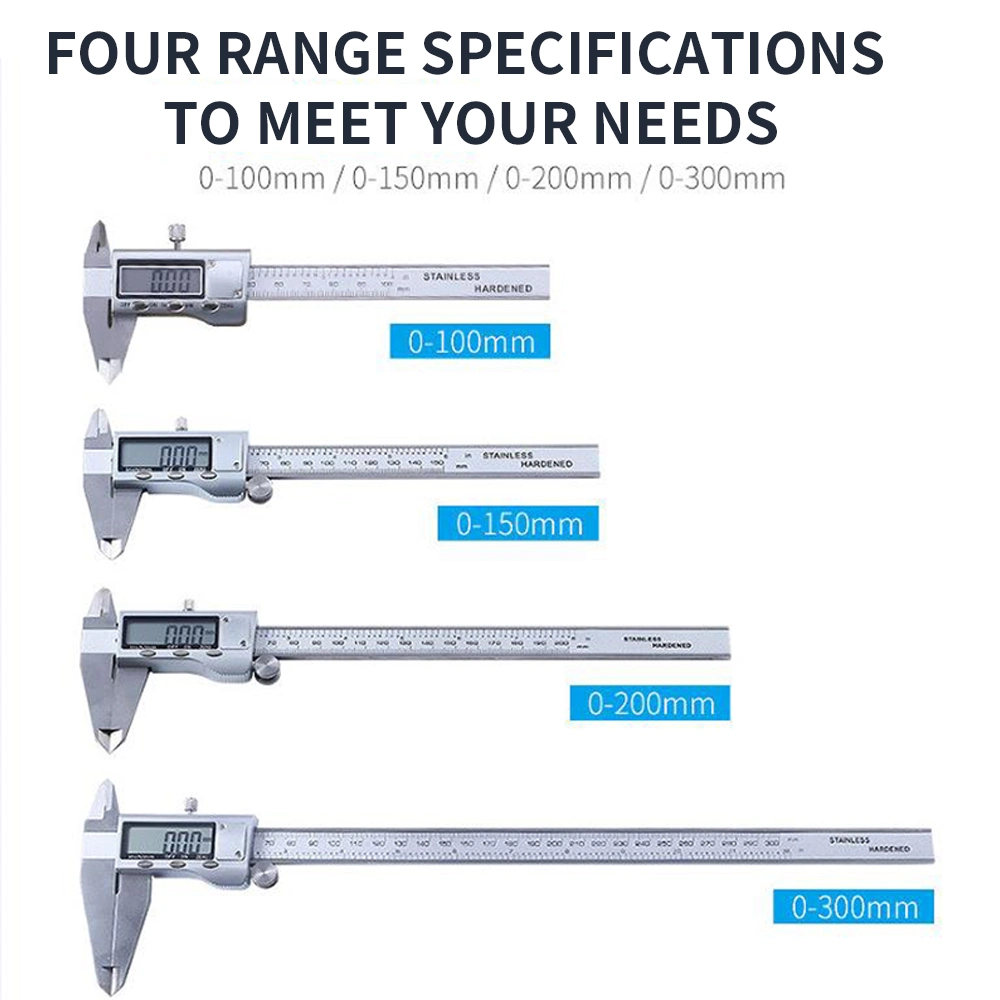 4Cr13 Stainless Steel 6'' Vernier Caliper with Zinc Alloy Cover