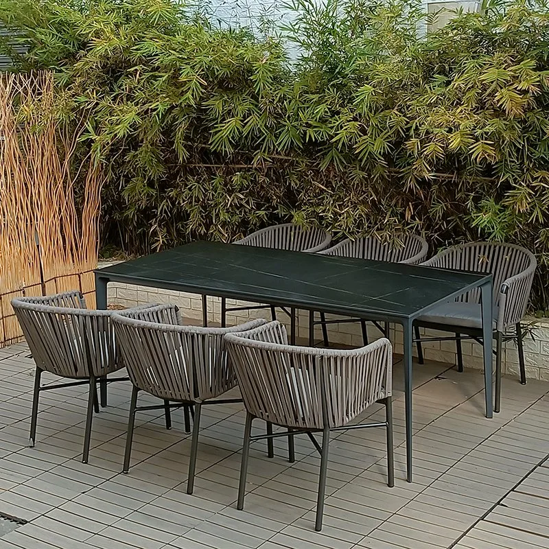 Round Small Poly Rattan Outdoor Table Set Patio Balcony Garden Custom Leisure Home Modern Rattan Patio Bistro Outdoor Garden Dining Furniture