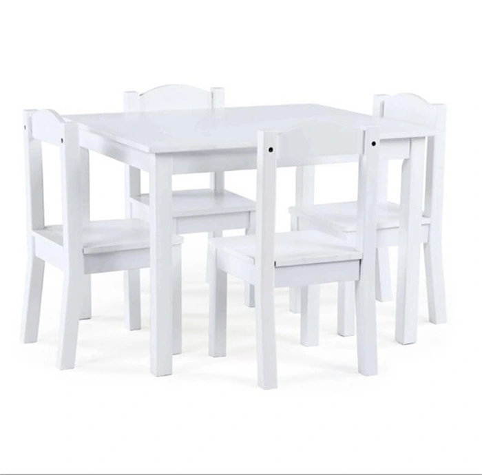 New Material Kids Wood Table and 4 Chair Set