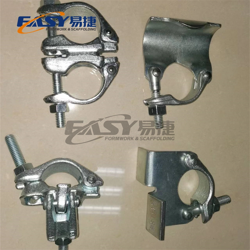 Easy Scaffolding Q235 BS1139 En74 Pressed Double Single Drop Forged Swivel Grder Board Clamp Fitting Coupler