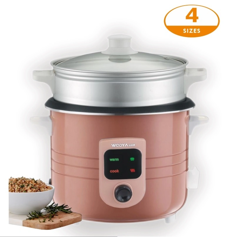 Small Size Electric Cooker with Removable Non Stick Rice Bowl and Aluminium Healthy Cooking Steamer Basket