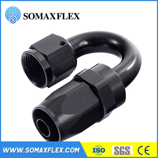 Black 150degree an Type Swivel Hose End An8 Oil Fuel Lines Fittings