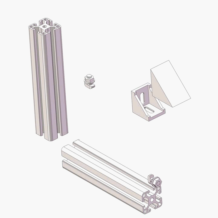 Chinamanufacturer 4040A-8 Aluminum Corner Code Mounting Bracket Used in Aluminum Profiles for 40 Series