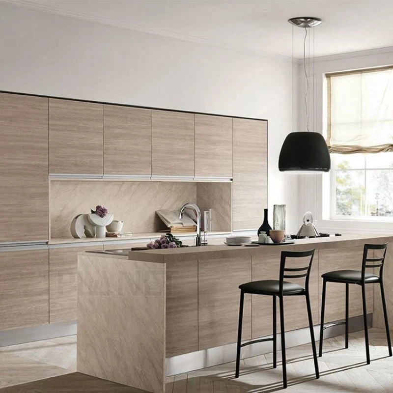 2023 Luxus-Designs Melamin Modular Massivholz Billig Hochglanz Custom Schrank Moderne Küchenschränke