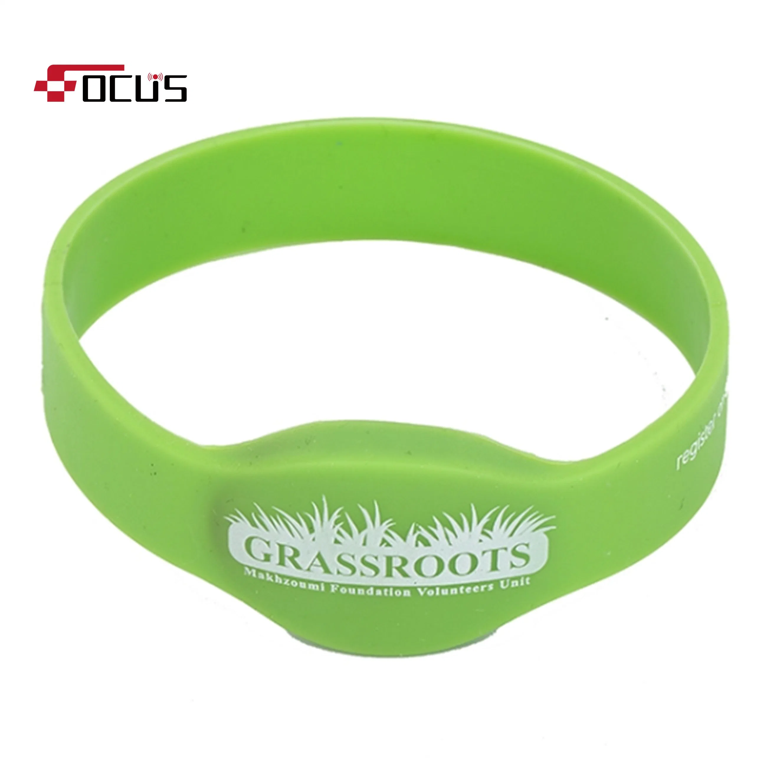 High quality/High cost performance  Ntag216 Chip NFC RFID Tags Printed Wristband Silicon Bracelet