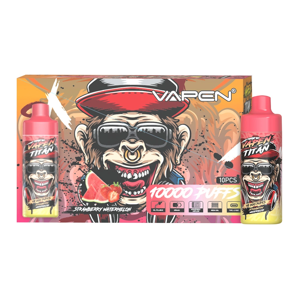 Descartáveis personalizado Vape grossista Pen 10000 15000 12000 Baforadas Bar Vapen Titan 20ml cheio Plus recarregável de reabastecimento Grande Malha de vapores Ecigs da bobina