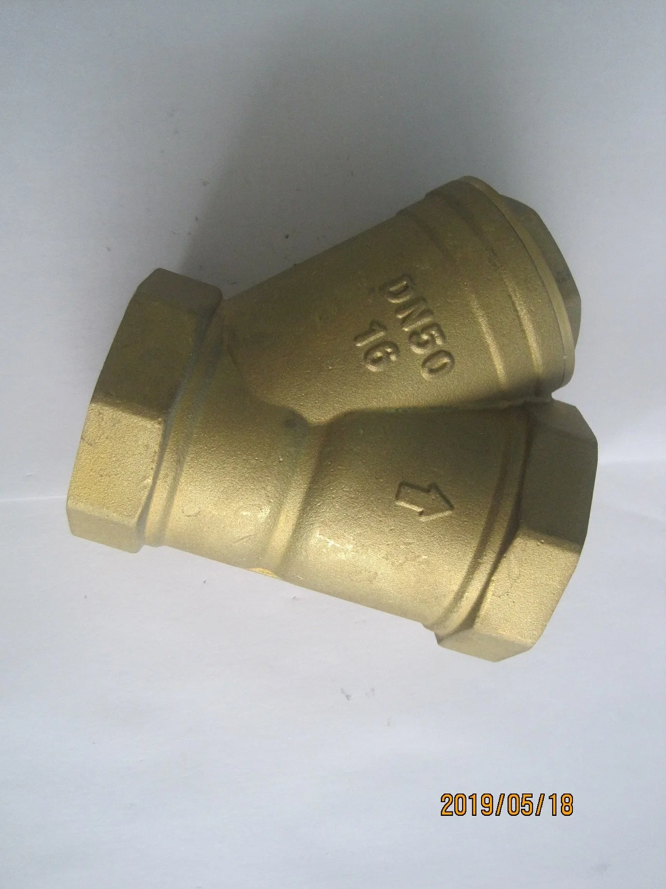 1 Inch Dn25 Brass Y-Strainer with Tapped Retainer Cap and Threaded End Connections