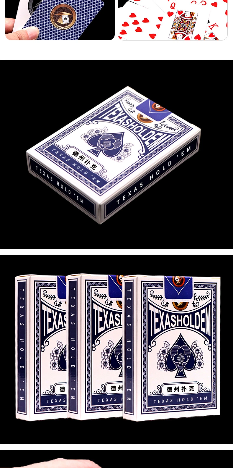 Poker Night pro Professional Wasserdichte Spielkarten 100% Kunststoff Texas Holdem Poker Karten 54PCS pro Deck einschließlich 2 Joker Super Casino-Qualität