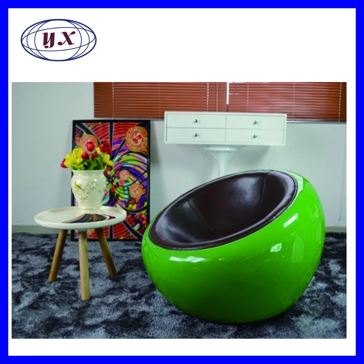 Fashionable Design Furniture Fiberglass Coffee Teardrop Tea Table