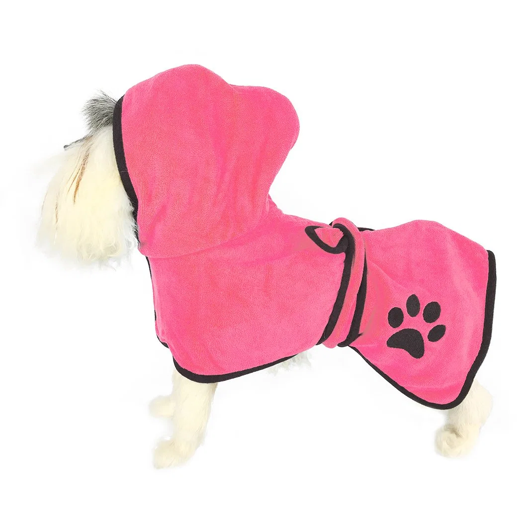 Wholesale/Supplier Super Absorbent Soft Puppy Towel Robe Dog Cat Bathrobe Grooming Quick Drying Pet Product Dog Coat Towel for Large Dog