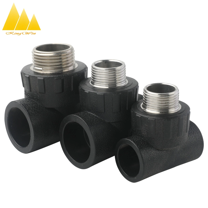 Best Quality Black HDPE Threaded Pipe Tees Fittings for Water Supply