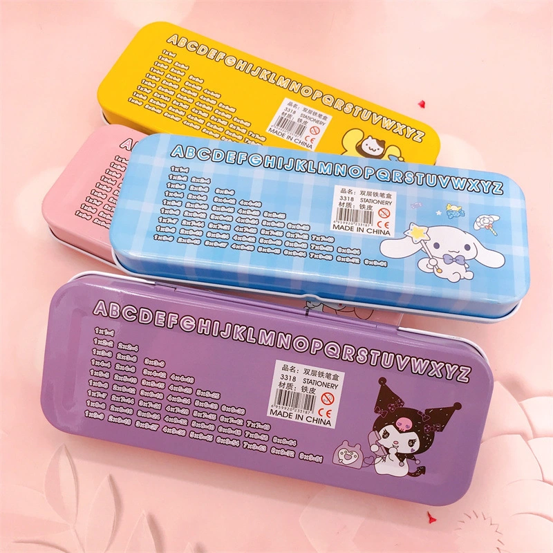 Ruunjoy Hot Sanrio Kawaii Estuche de lápices Anime My Melody Kuromi Set de goma de borrar Regalos Estudiante Escuela Oficina Papelería Caja de lápices