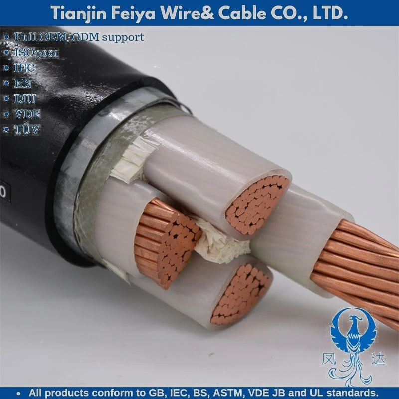 PVC Copper Conductor 3X15 XLPE Insulated Corrugated Aluminum Sheath PVC Sheath Power PVC Cable