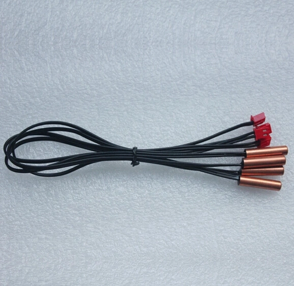 6x35mm 2m de longitud de cable color negro del sensor de temperatura IP68