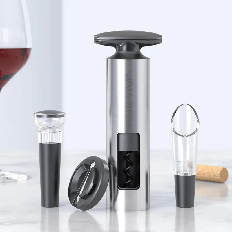 T-Shape Metal 4 PCS Portable Automatic Wine Bottle Opener Gifts for Home Kitchen Wine Lovers Corkscrew Set