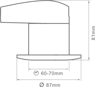 Fire-Rated Ignifugação 3PAC comutável 7W com regulação de intensidade da luz para baixo de LED para interior