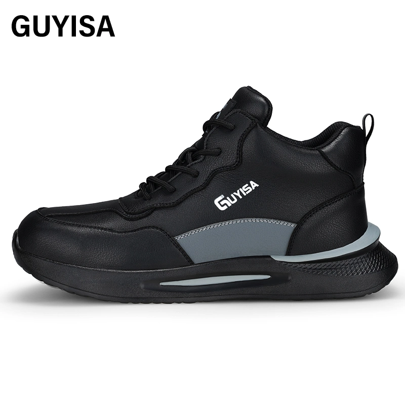 Guyisa 2022 Chaussures de plein air respirable et personnalisable Soft Men's Sports Steel Toe Chaussures de sécurité