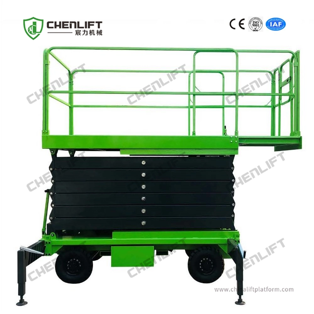 12 Meters Manual Pushing Mobile Scissor Lift for Work at Height (MK1200)