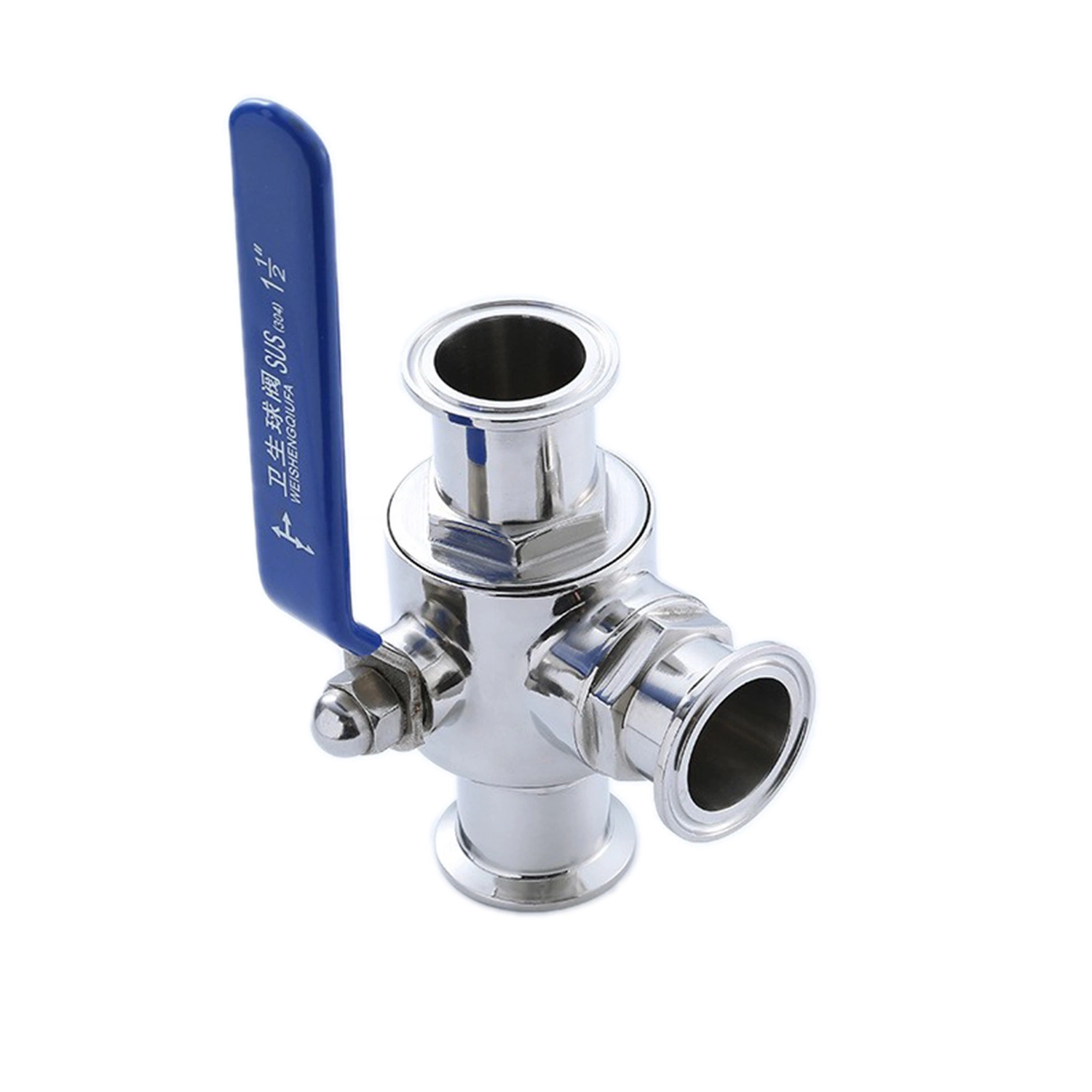 Sanitary Three-Way Thread Stainless Steel Ball Valve