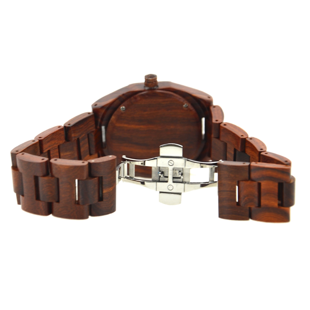 BeWell Holz Armbanduhr für Herren Ronda 515 Uhrwerk Quarz Damen Reloj Uhren