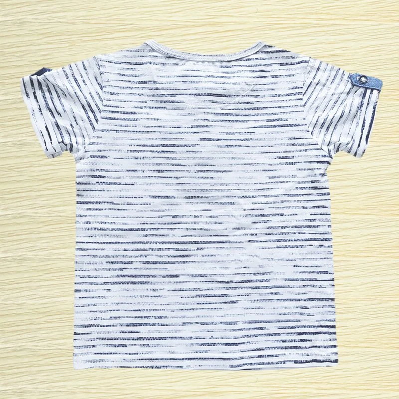 Os meninos T-Shirts 2022 novos filhos' S Striped T-Shirts Camisas Bebé mangas curtas suéter algodão mangas curtas