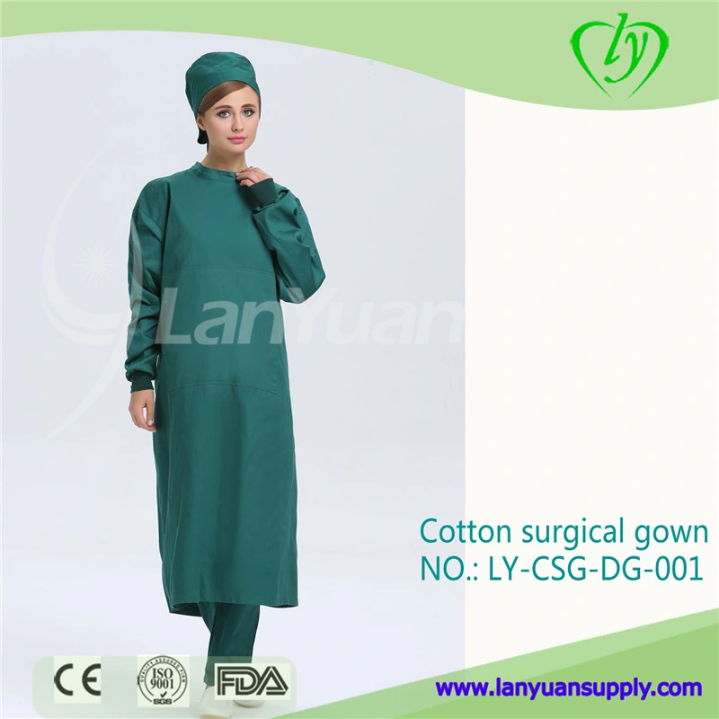 Ly Side Open Reusable Cotton Hospital Gowns (LY-MU001)