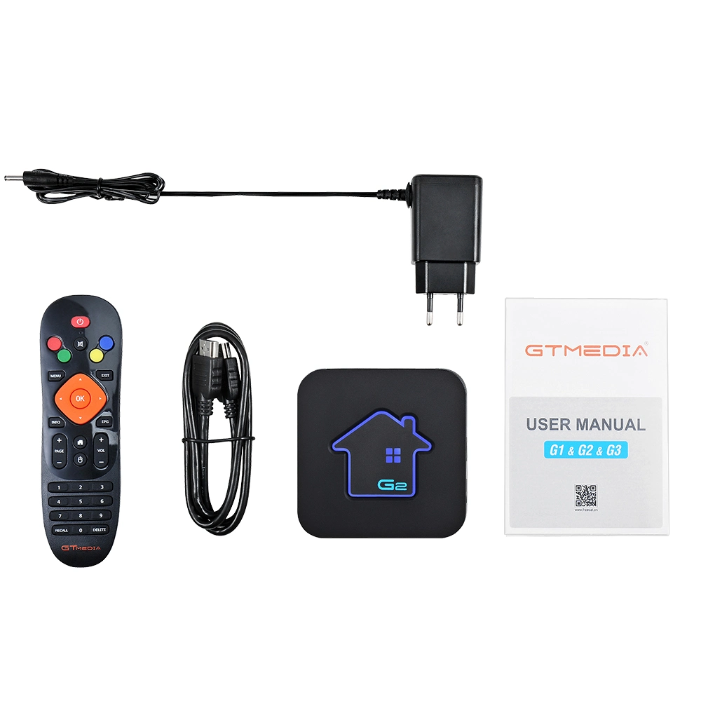 World IPTV Box 2GB RAM 16GB Gt Media G2 for USA/European/Latins Support Watch Netflix in HD 4K Gtmedia Original Gtui Media Player Youtube Smart TV Box Android