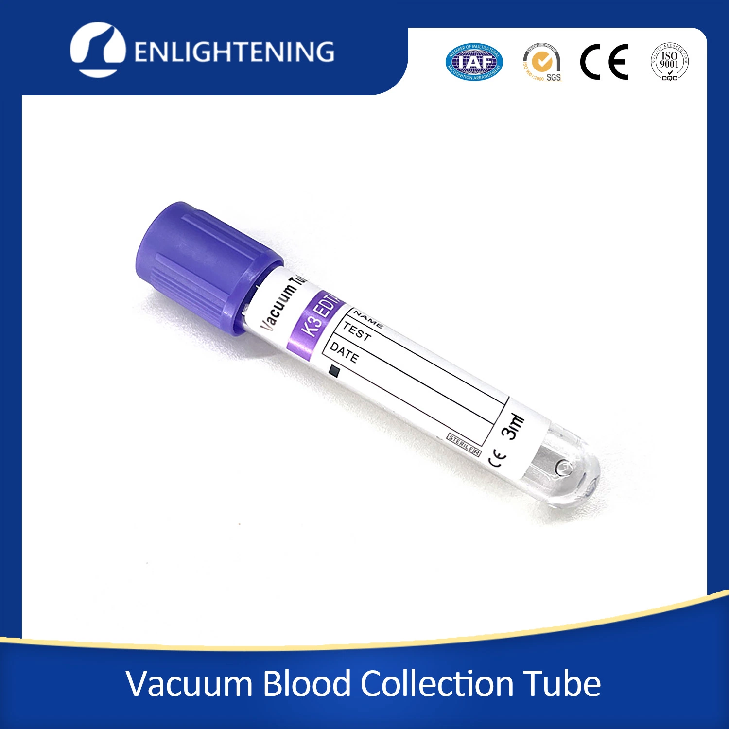 High quality/High cost performance Prp Kit Factory Vacuum Blood Glass Test Tubes for Medical