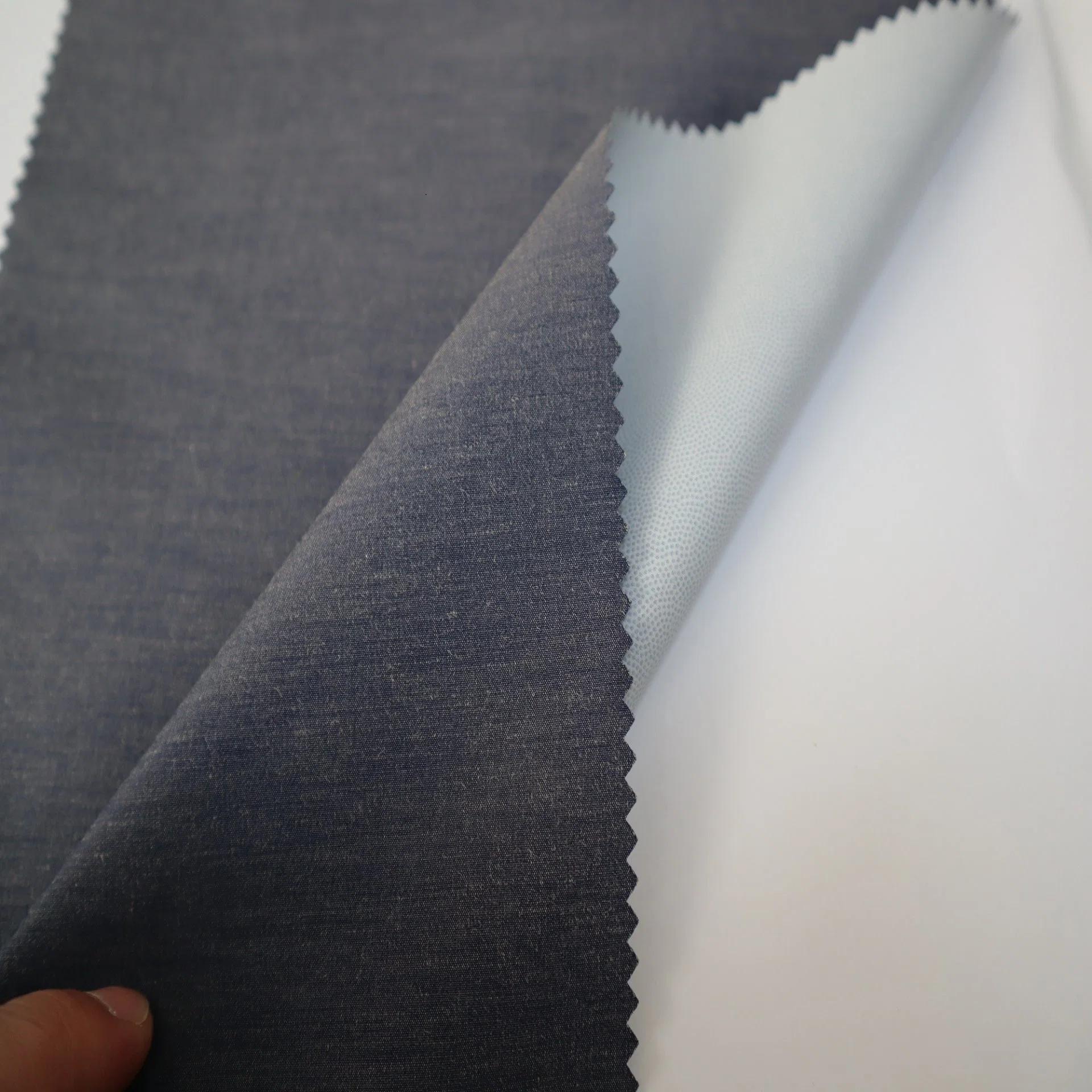 62% Polyester, 37% Cotton, 1% Graphene, Plain TPU Milky Breathable Film Laminated 2 Layers Fabric