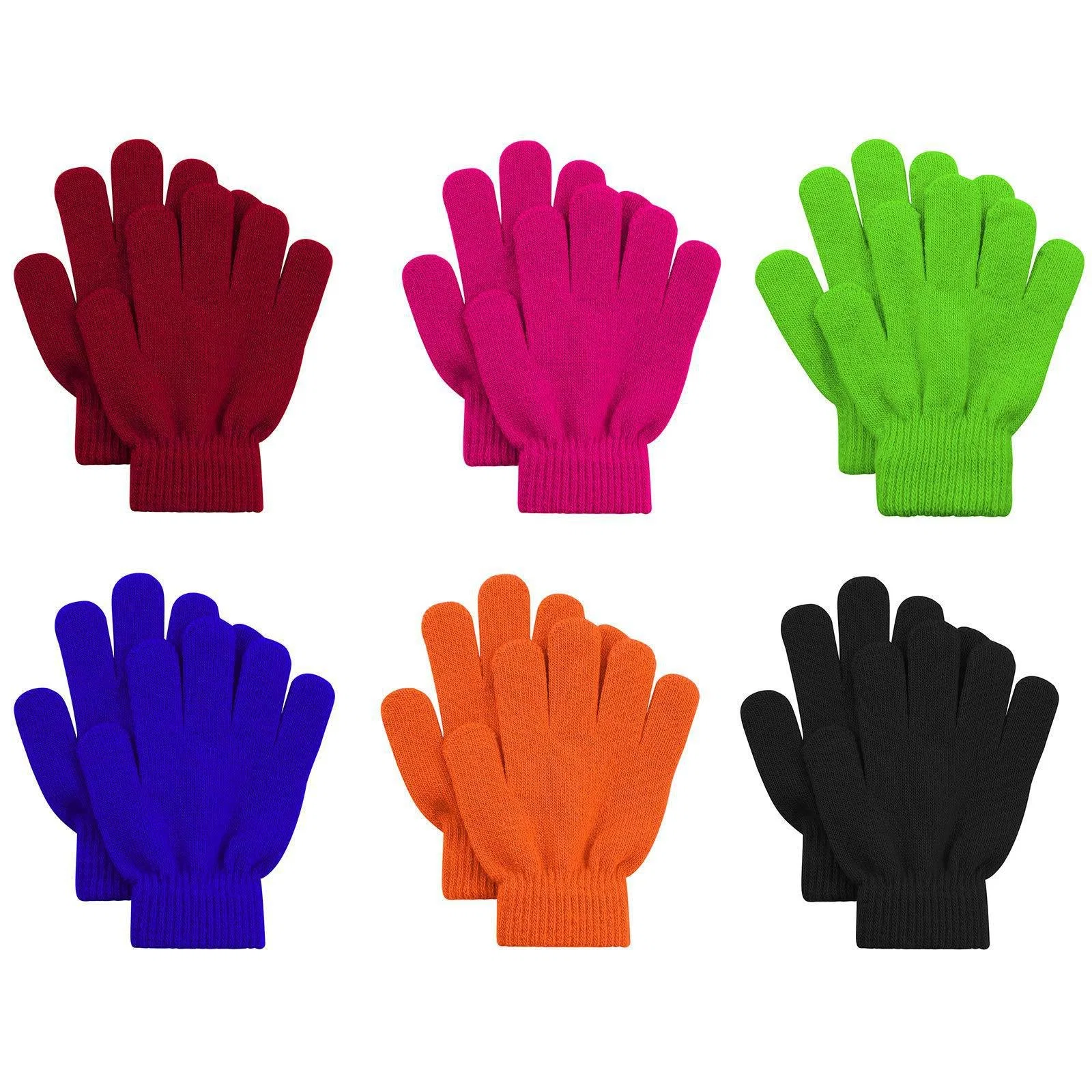 Gants magiques d'hiver en coton confortable en polyester/coton de couleur.