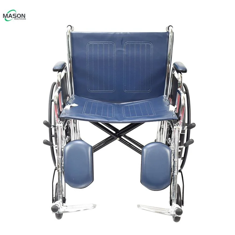 Manual Chrome Plated Foldable Wheelchair for Elderly People Economic Cheapest Wheelchair