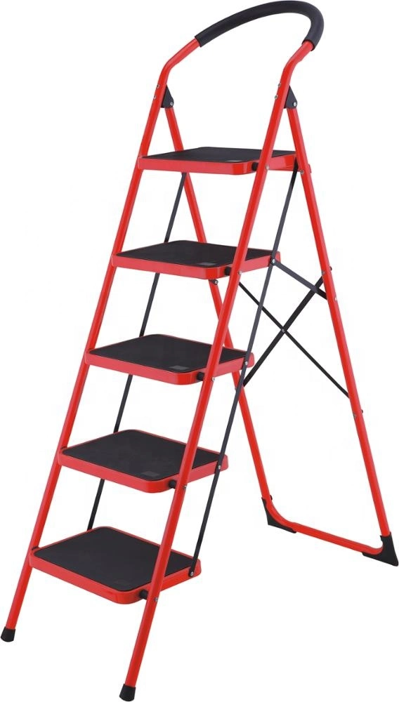 Deliladder 3 Step Folding Portable Steel Ladder for Home