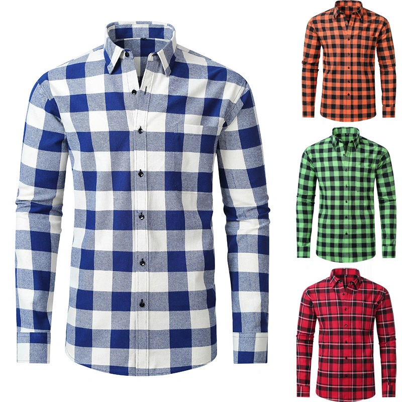 2023 Nuevo Custom 100% Algodón Men' S Slim/sueltos Blusa manga larga camisa de vestir formal informal camisetas para los hombres de negocios