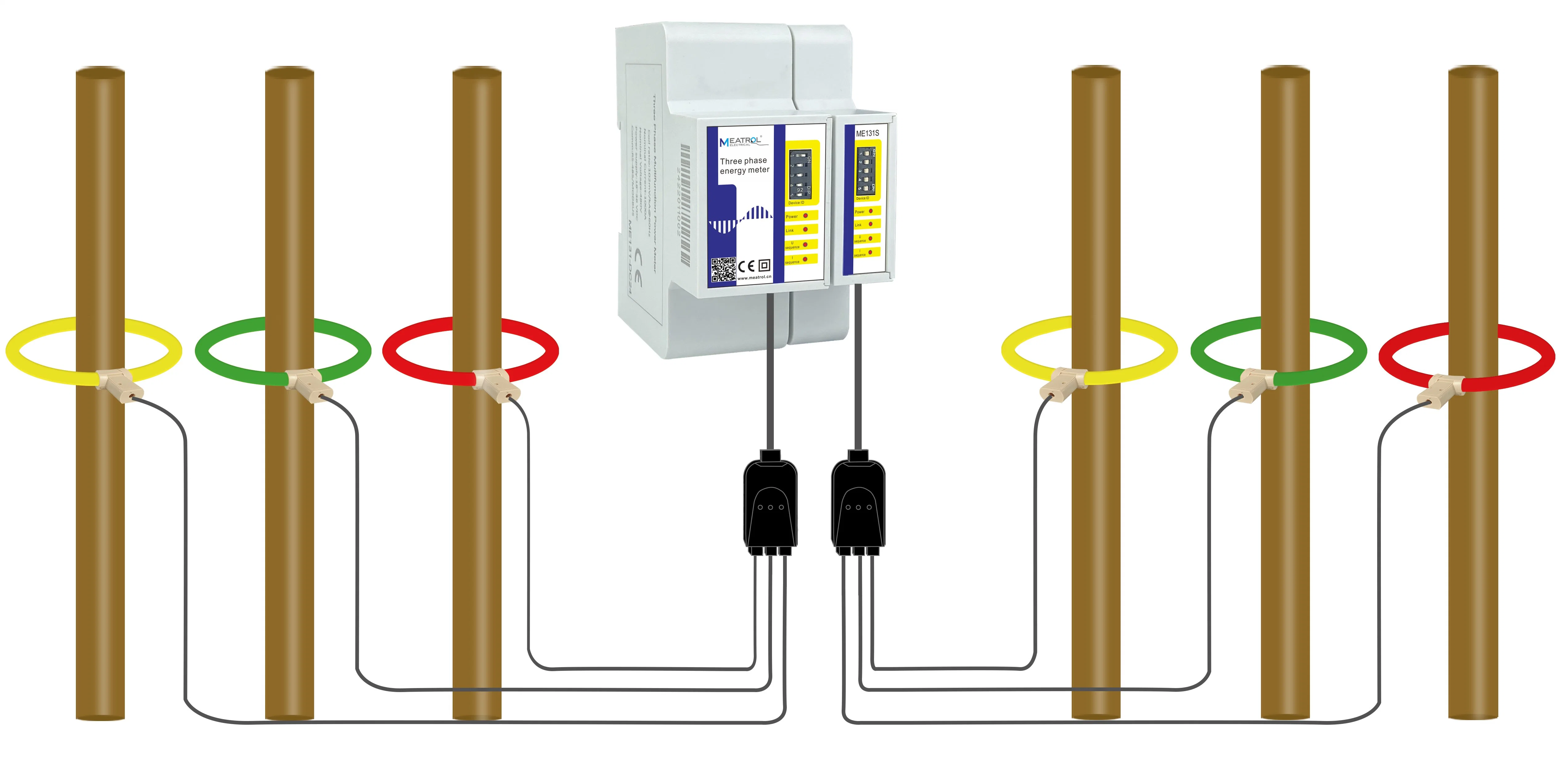 Sondas de bobina Multi-Circuit Smart Meter Multi Rogowski DIN-Rail Electric Medidor de energia