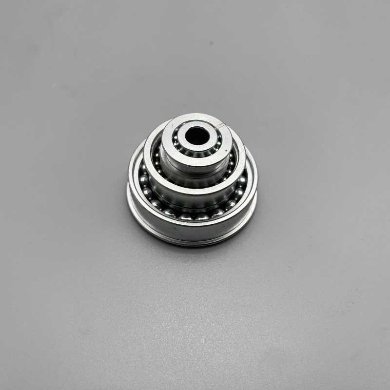 Size 12X28X11mm Steel Plate Single Row Stamping Bearing 101 for Luggage Cart Transmission and Power Equipment Unground Flanged Ball Bearing