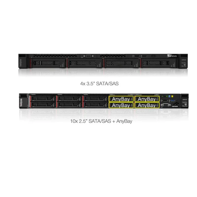 خادم Thinksystem Sr630 V2 1U Rack Server/Intel Xeon 4314 CPU/64G RAM/2X1GB بطاقة الشبكة/Dpu