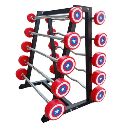 Fitness Weight Lifting PU Captain America Barbell