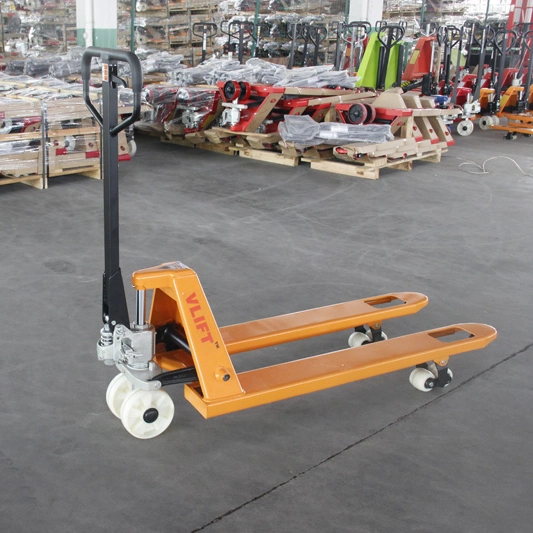 Transpalette manuel Vlift 3 tonnes avec pompe de coulage en nylon Roues