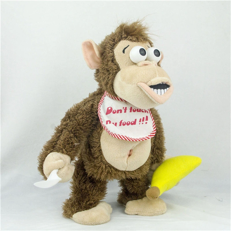 Plush Animal Monkey Banana Soft Cartoon Plush Electronic Animal Plush Toys Walking Dancing Doll for Children Birthday Gifts