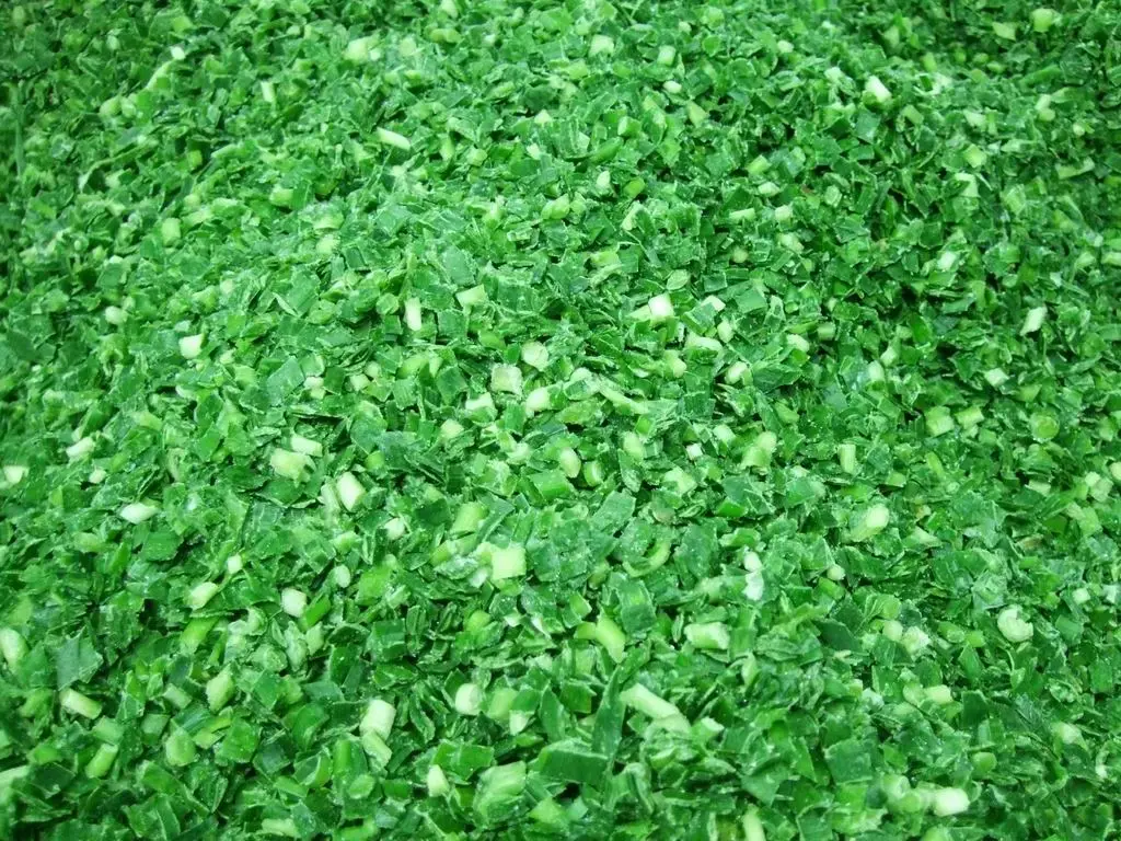 Sinocharm autorizados de la BRC verduras de alta calidad de Color Verde Verde congelado IQF Puerro Puerro