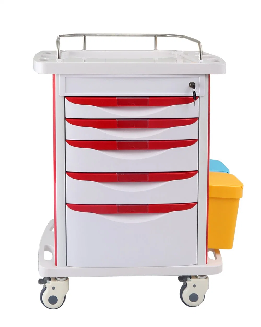 ABS Medicine Distribution Trolley and Cart with Drawers for Medical, Emergency, Logistic, Laundry, Treatment, Anesthesia as Hospital Equipment- E