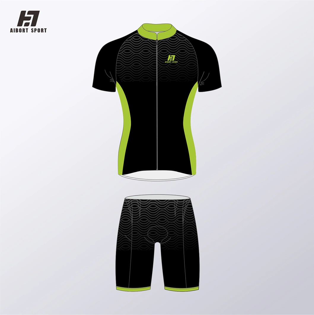 Aibort OEM Supplier Wholesale sublimation Custom Logo Nuevo de Alta calidad Hombres Camisetas de bicicleta Jersey de ciclismo de manga corta