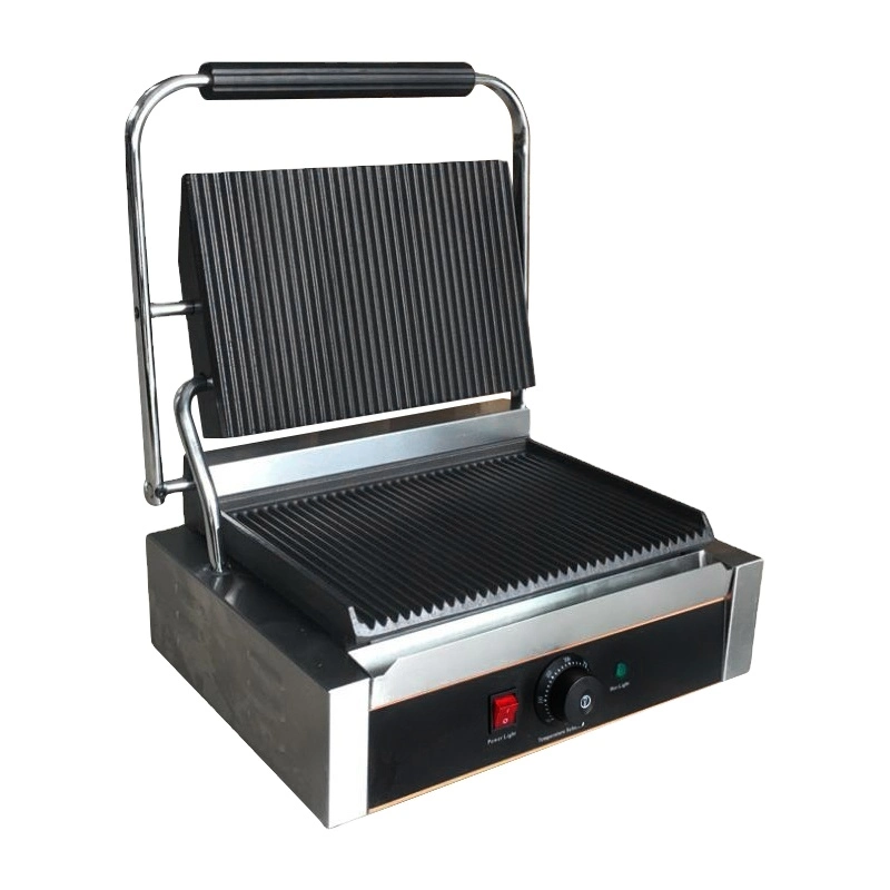 Commercial Double-Side Contact Induction Griddle Sandwich Maker Press Panini Grill