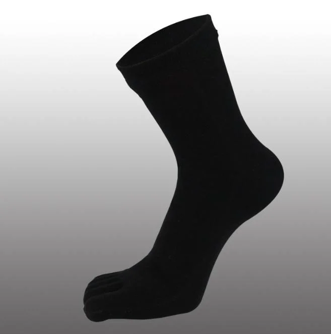 Men Cotton Middle Tube Breathable Split Toe Five Finger Socks